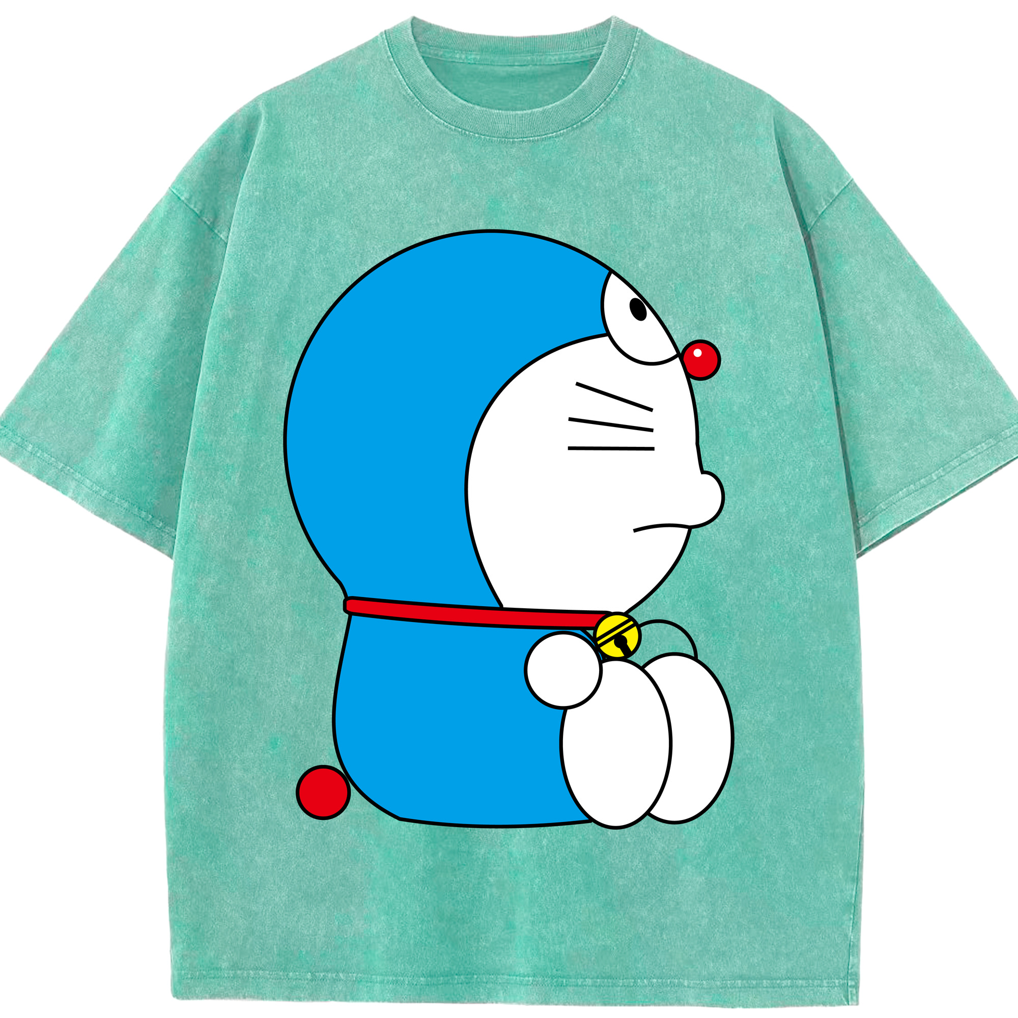 （画像用） ドラえもん Doraemon 綿100% ヴィンテージ風 半袖Tシャツ（フロントプリント）